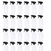 Sunshine Mason Co. Clear Glass Refillable Spray Bottle with Trigger Sprayer 16 oz (500ml) 24 PACK