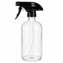 Sunshine Mason Co. Clear Glass Refillable Spray Bottle with Trigger Sprayer 16 oz (500ml)