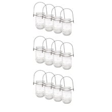 Sunshine Mason Co. Pint Sized Glass Mason Jars with Hanger Handles Set of 12