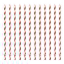 Sunshine Mason Co. Plastic Reusable Drinking Straws 12 Pieces, Red Stripe
