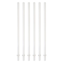 Sunshine Mason Co. Plastic Reusable Drinking Straws 6 Pieces, White