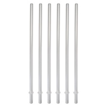 Sunshine Mason Co. Plastic Reusable Drinking Straws 6 Pieces, Clear