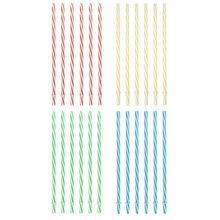 Sunshine Mason Co. Plastic, Reusable Drinking Straws 24 pieces, Multi Colors