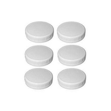 Sunshine Mason Co. Regular Mouth Mason Jars Plastic Storage Caps 6 Pieces, White