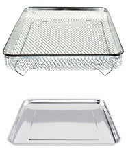 Univen Stainless Steel Upgraded Baking Tray Pan and Air Fryer Basket Compatible with Cuisinart Airfryer TOA-26 TOA-28