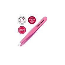 Tweezerman 1230-npp Stainless Slant Tweezer, Neon Pink