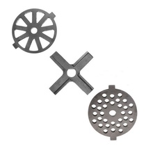 Univen Meat Grinder Star Cutter Blade, Coarse and Fine Disc Set fits Oster Meat Grinders