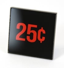 25¢ Window for Midway Coin Doors