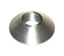 Atari Short Silver "Volcano" Button Cone Bezel