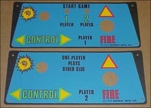 Galaxian Cocktail Control Panel Overlay Set