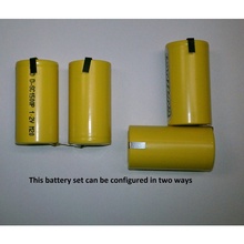 Battery Set, 2 Sub C Ni-Cad 2.4 Volt