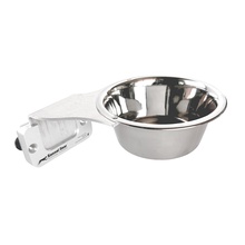 Kennel Gear, 1 Pint Stainless Steel Bowl with Left Hinged Aluminum Crate Yoke System