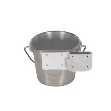 Kennel Gear, 1 Quart Stainless Steel Crate Pail with Left Hinged Insert Block