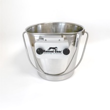 Kennel Gear, 4 Quart Stainless Steel Pail with .75" Bar Mount System