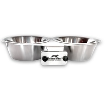 Kennel Gear, 2 Quart Double Stainless Steel Bowl with Stainless Steel Yoke System