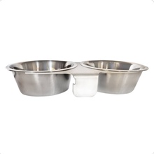 Scratch and Dent, 1 Quart Double Stainless Steel Bowl with Aluminum Yoke