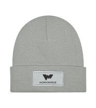 Patch Knit Beanie with Cuff