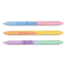 FLEX Tie Dye - Multicolor Ombre Soft Touch Rubberized Hybrid Ink Gel Pen