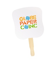 Promotional Hourglass Hand Fan - Full Color
