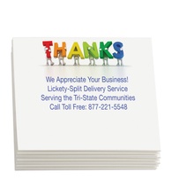 Sticky Note Pads - Thanks 4&quot; x 3&quot; (25 sheets)