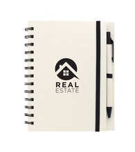 Recycled Paper Carton Spiral Notebook with Pen