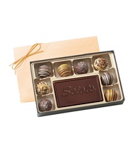 Filled Truffles Gift Box with Milk Chocolate Centerpiece