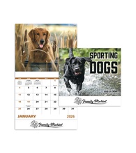 Sporting Dogs Wall Calendar (Stapled) 2026