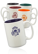 15 oz. Glossy Two-Tone Personalized Ceramic Mugs