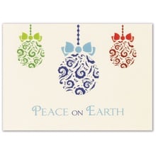 Premium Embossed Ornaments Holiday Card