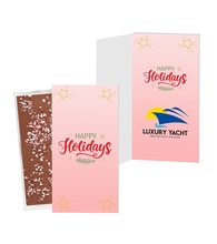 Holiday Greeting Card with Milk & Cookies Chocolate Bar