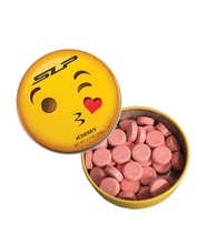 Kissy Face Emoji Tin with Cherry Mints