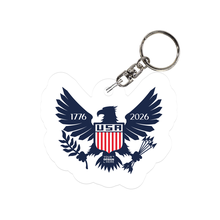 America 3/16" Acrylic Key Chain - Up To 4 Sq. Inches