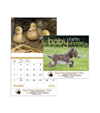 Baby Farm Animals Wall Calendar 2026