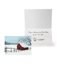 Premium Winter Barn Holiday Card