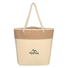 Burlap Rope Tote Bag