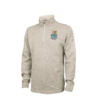 Men's Heathered Fleece Pullover - Embroidered