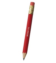 Round Golf Pencil with Eraser