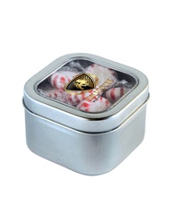 Striped Peppermints - Small Window Tin