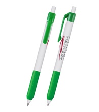 Alamo White Barrel Pen with Leaf Clip