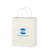 Kraft Paper White Shopping Bag - 5.25 inch x 8.25 inch