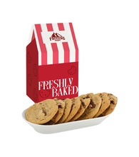 Milk Carton Inspired Box w/ 8 Gourmet Cookies - Featuring Soft-Touch Finish - Chocolate Chip
