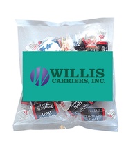 Business Card Magnet with Small Tootsie Roll Pack
