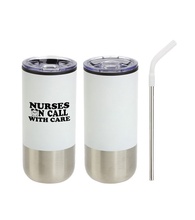 Nurses Stainless Steel Tumbler with Straw