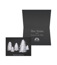 Premium Silver Trees Holiday Card