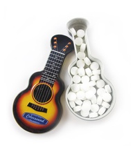 Gold Acoustic Guitar Shaped Mint Tin