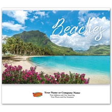 Full Color Beaches Spiral Wall Calendar -2027