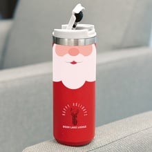 Happy Holidays 18 Oz. Full Color Sienna Stainless Steel Bottle