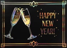 Classic Happy New Year Greeting Card