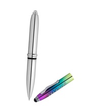 Crowne Triple Function Iridescent Pen with Light & Stylus