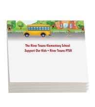 Sticky Note Pads - School Bus 4&quot; x 3&quot; (25 sheets)